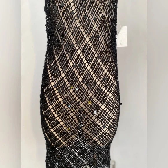 NWT Coperni knitted mini crochet dress black in a size small - Picture 3 of 9